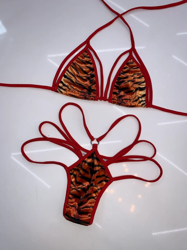 Velvet Tiger fierce romantic bikini