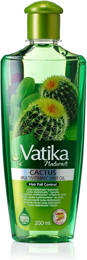 Vatika Naturals Cactus Enriched Hair Oil for Hair Fall Control 200 ml