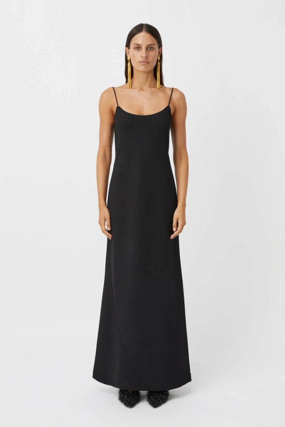 Izola Maxi Slip Dress in Black - CAMILLA AND MARC® C&M