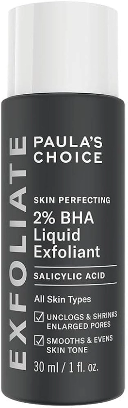 Paula's Choice SKIN PERFECTING 2% BHA Liquid Exfoliant - Face Exfoliating Peel Fights Blackheads & Enlarged Pores - with Salicylic Acid - Combination & Oily Skin - 30 ml