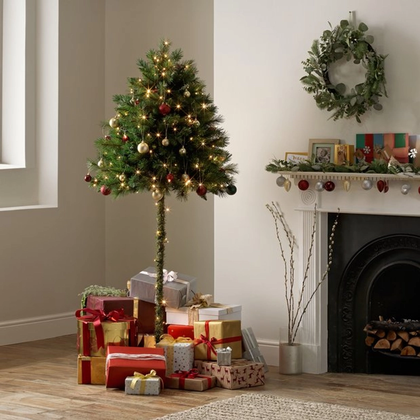 Buy Habitat 6ft Half Parasol Christmas Tree | Christmas trees | Argos