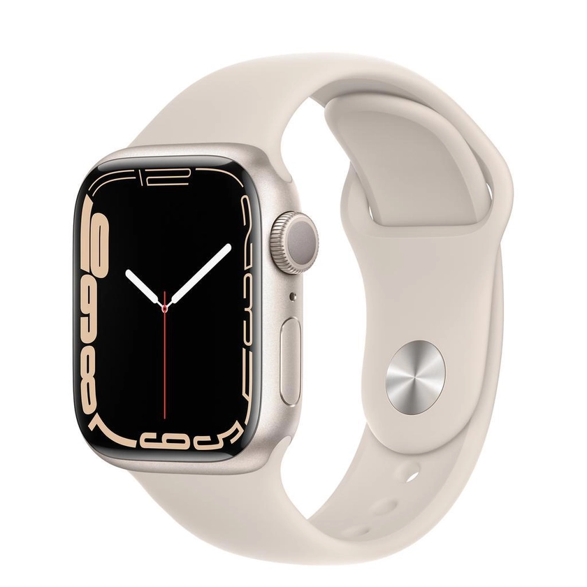 Apple Watch Series 7 (2021) GPS 41 mm - Aluminium Lumière stellaire - Bracelet sport Lumière stellaire