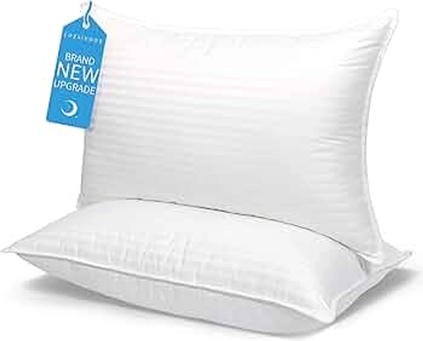 COZSINOOR Bed Pillows Queen Size: Hotel Quality Set of 2 - Down Alternative Microfiber Filled for Back, Stomach, Side Sleepers, Breathable & Skin-Friendly
