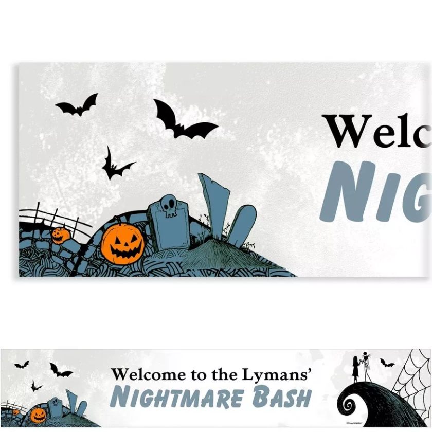 Custom Nightmare Before Christmas Banner