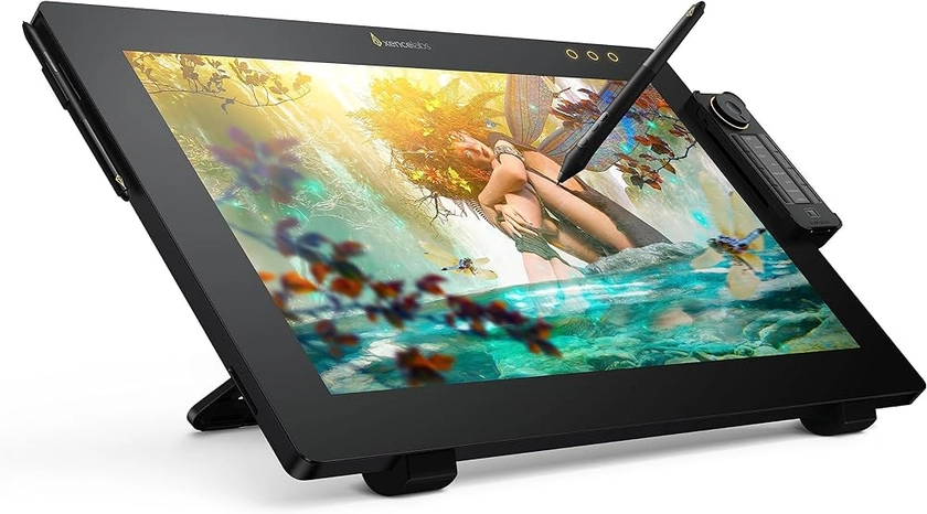 Xencelabs Pen Display 24 Tablette Graphique avec Ecran 4K Moniteur de Dessin 99% de l'Adobe RGB, Tablette à Ecran avec Quick Keys et 2 Stylos sans Batterie Compatible avec Win/Mac/Linux