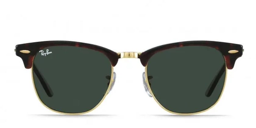 Ray-Ban RB3016 Clubmaster Tortoise, Gold Prescription Sunglasses - 50% Off Lenses