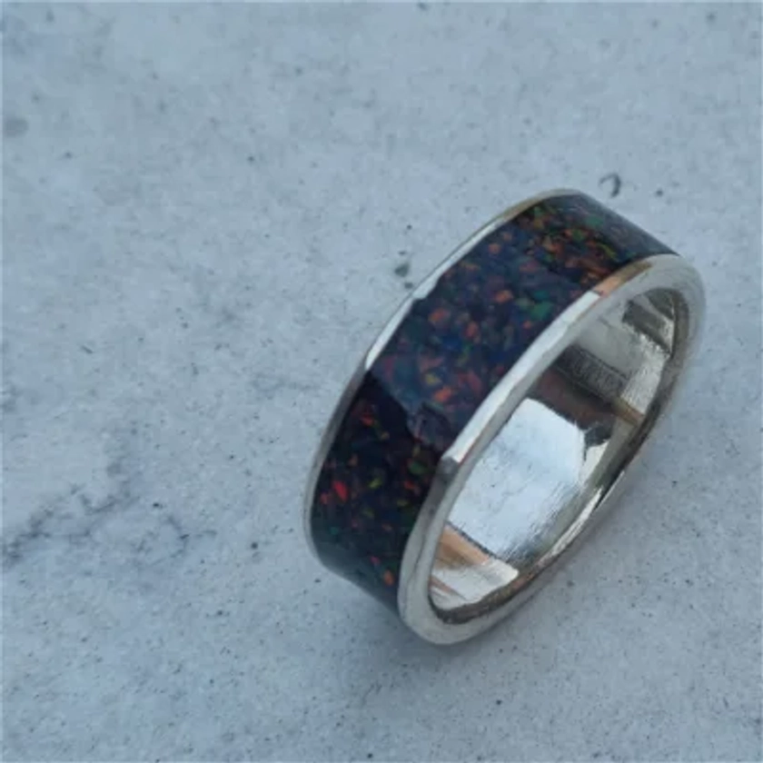 Inlay band ring - 8mm