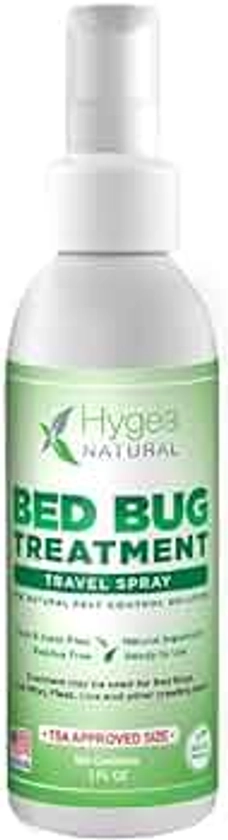 Lice, Mite and Bed Bug Natural Travel Spray by Hygea Natural 3 oz TSA Approved size – Child & Pet Safe – Immediate results – Stain & Odor Free -For Hotels, Suitcase, Backpack, Shoes - Travel must have