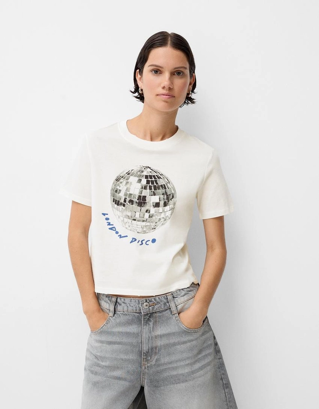 T-shirt manches courtes imprimé - Femme