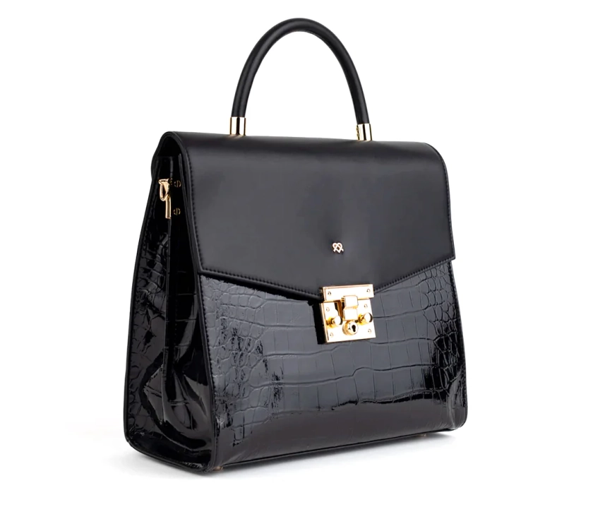 Flamingo Handbag - Black | Vegan Leather Handbags | GUNAS New York