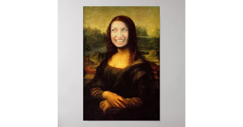 Add a Face Mona Lisa Poster