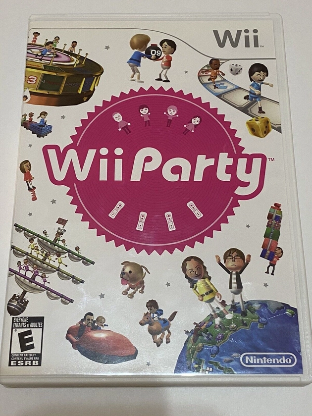 Wii Party (Nintendo Wii, 2010) Tested & Working Complete With Manual And Inserts