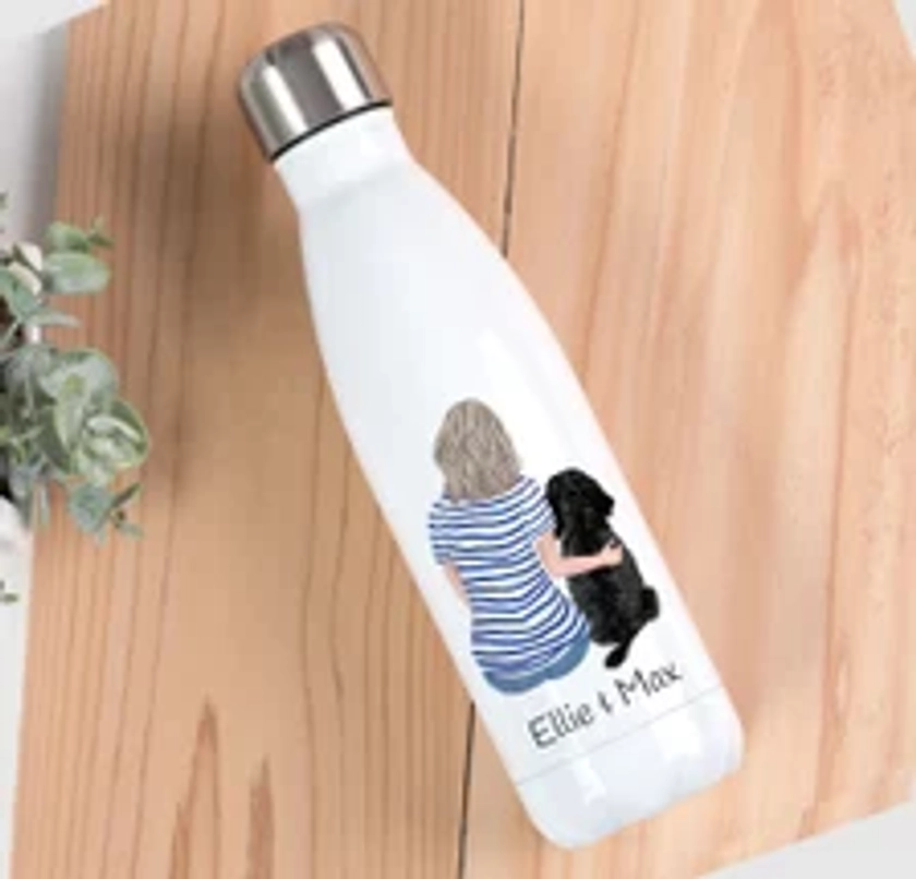 Customisable Dog Mum Bottle - Dog Bottle - Custom Dog Bottle - Dog owner gift - Dog owner Water Bottle- Dog Mum