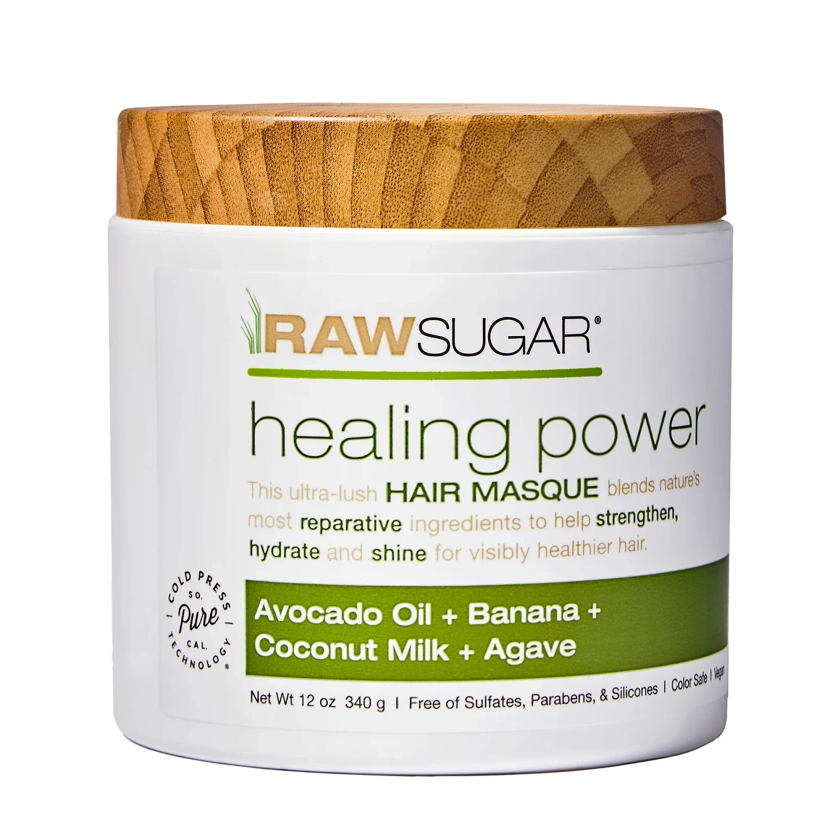 Raw Sugar Healing Power Reparative Hair Mask, Avocado Oil, 12 oz