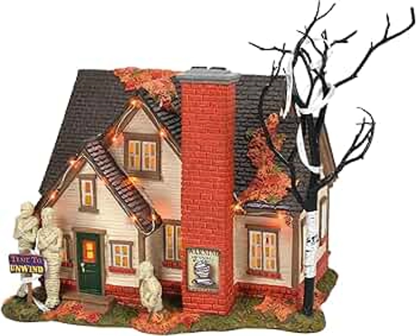 Department 56 Snow Village Halloween The Mummy House Lit Building, 7.13 Inch, Multicolor