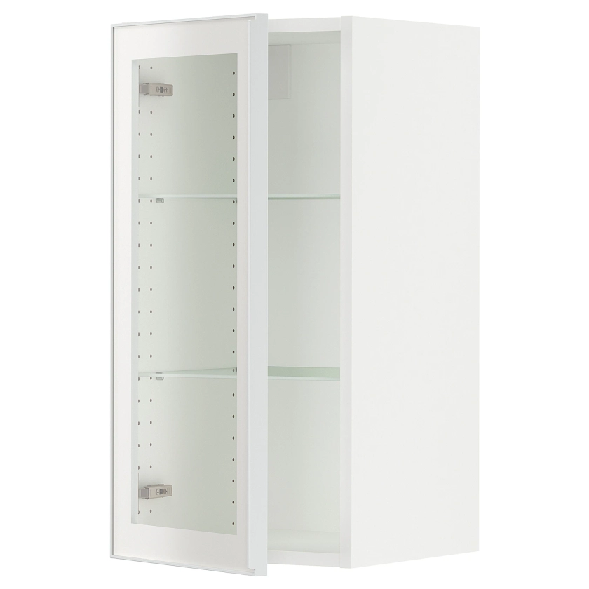 SEKTION wall cabinet with glass door, white/Hejsta white clear glass, 15x15x30" - IKEA