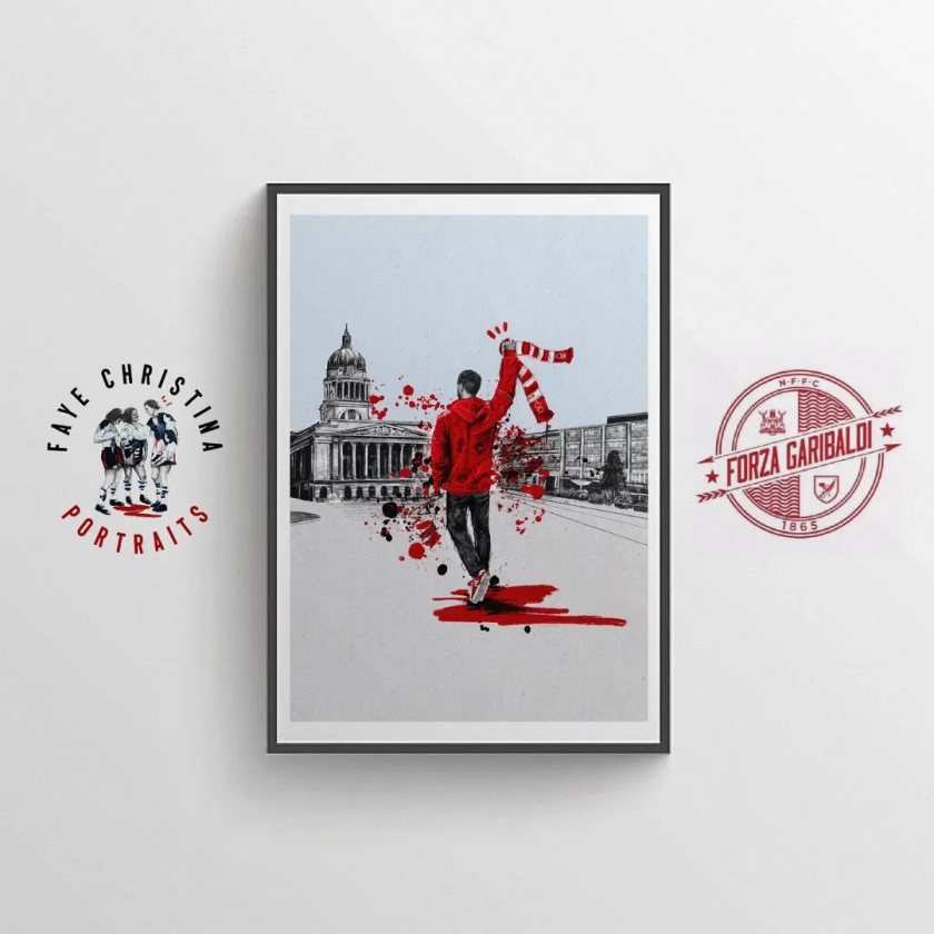 Nottingham Forest Art Forza Garibaldi Special Edition Print - Etsy UK