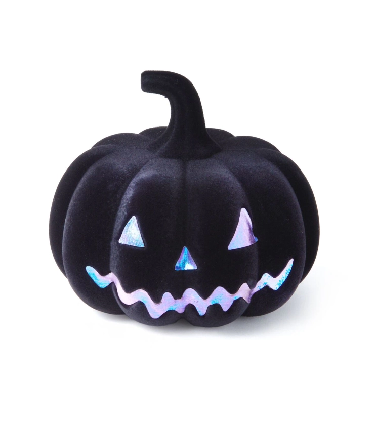 6" Halloween Black Iridescent Flocked Jack O Lantern by Place & Time | JOANN