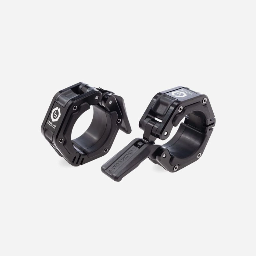 Lock Jaw Barbell Flex Collars – BLACK (Pair)