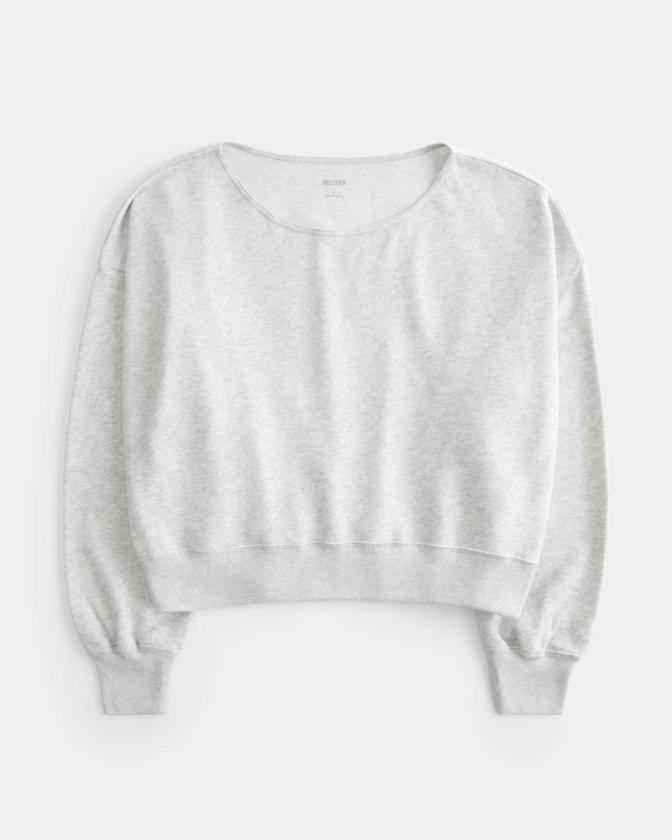 Women's Easy Off-the-Shoulder Terry Sweatshirt | Women's Tops | HollisterCo.com