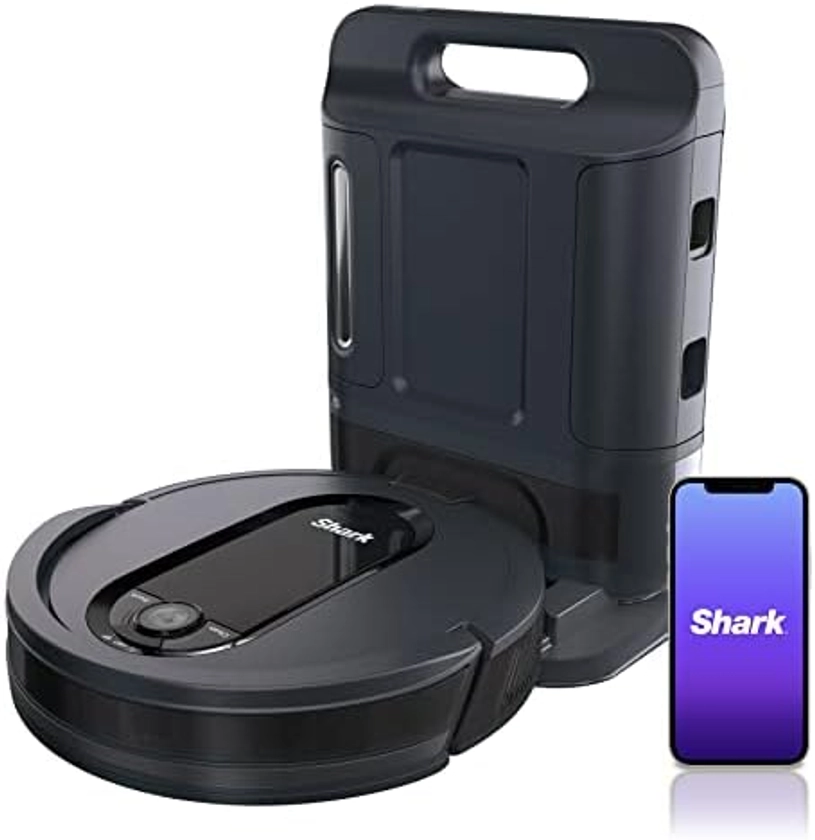 Shark AV1010AE IQ Robot Vacuum with XL Self-Empty Base, Bagless, 45-Day Capacity, Advanced Navigation, Alexa & Wi-Fi, Multi-Surface Brushroll, for Pets, Dander & Dust, Carpet & Hard Floor, Black