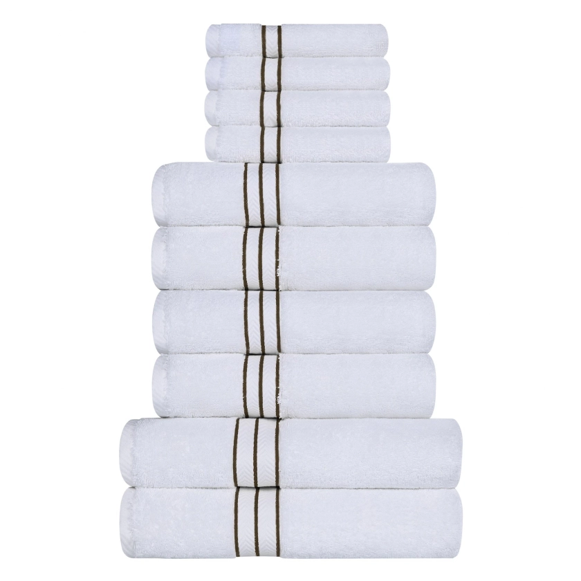 Turkish Cotton 10 Piece Absorbent Heavyweight Towel Set by Superior