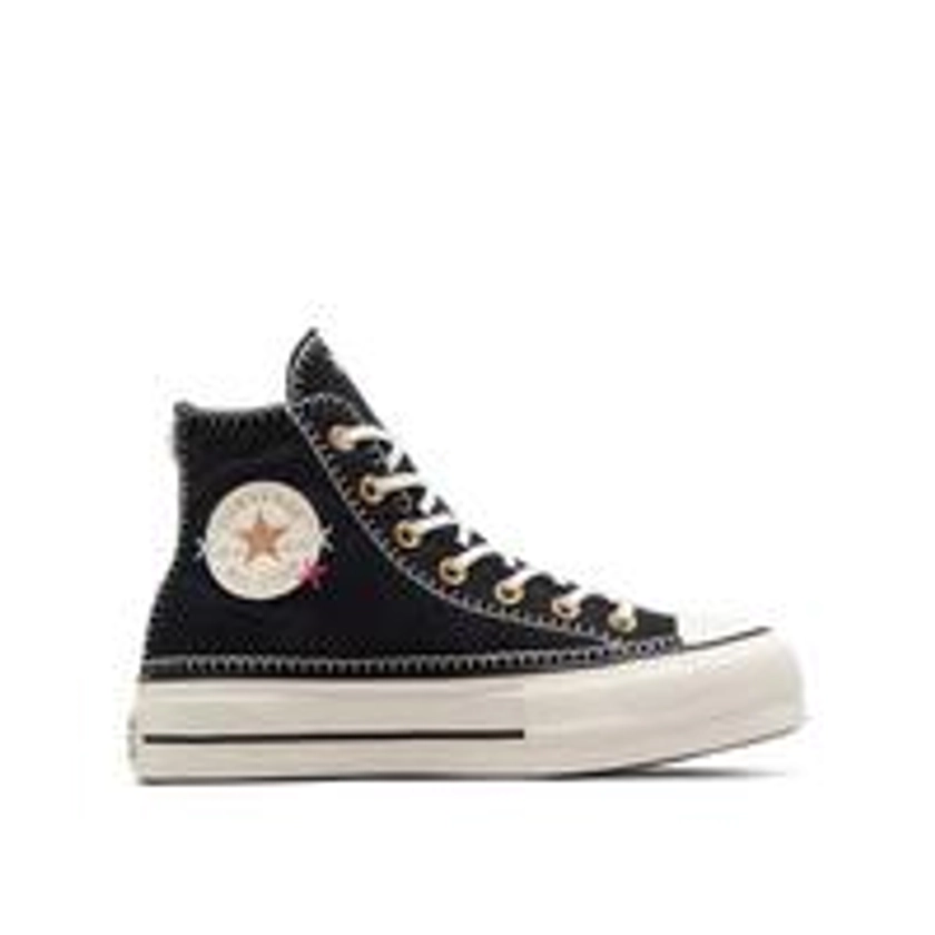 Womens Lift Stitch Sich High Tops Trainers - Black