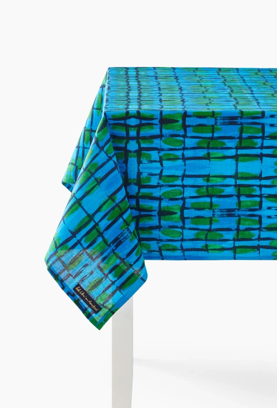 Tablecloth, 170x250 cm, linen cotton - BELA SILVA X MONOPRIX BLEU MONOPRIX CREATORS