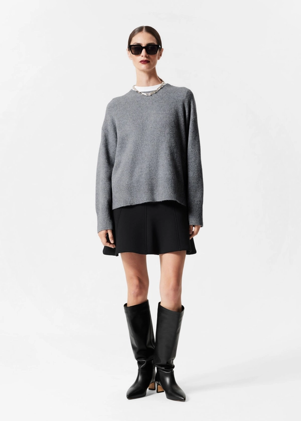 Relaxed Knit Jumper - Grey Melange - & Other Stories PT