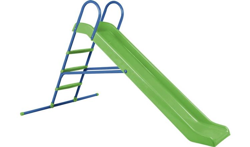 Chad Valley 7ft Kids Garden Slide - Green and Blue