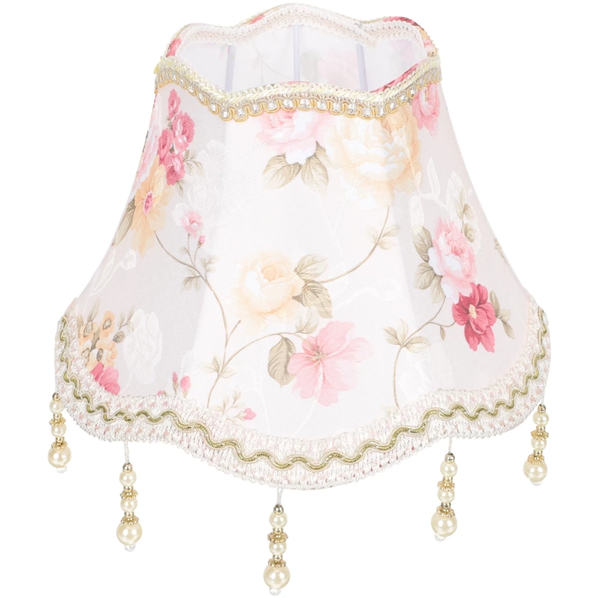 NUOLUX Dome Lampshade Vintage Lamp Shade European Style Lamp Shade with Tassel Beads