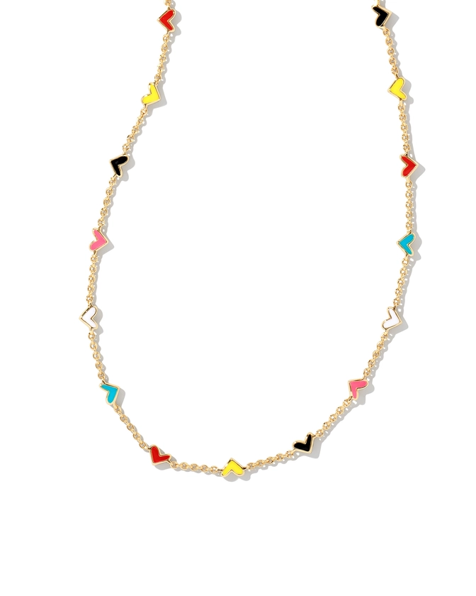 Haven Heart Gold Strand Necklace in Multi Mix | Kendra Scott