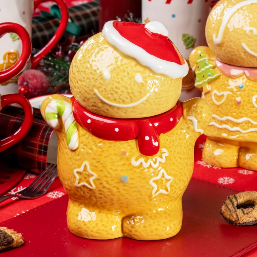 Darthome Ceramic Gingerbread Man Cookie Jar 17x20x13cm