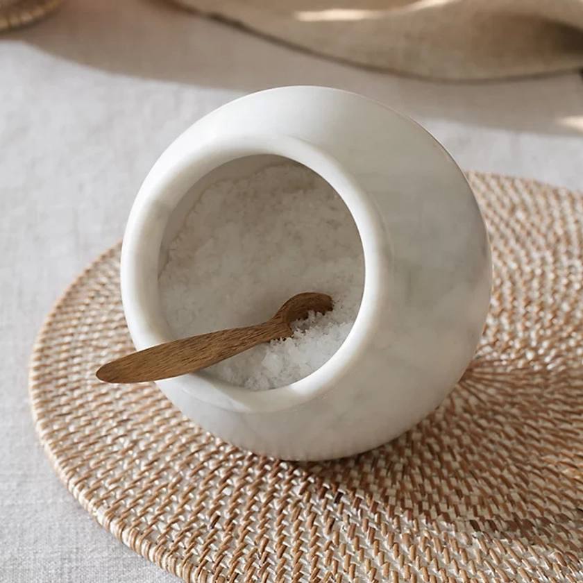 Marble Salt Cellar with Spoon