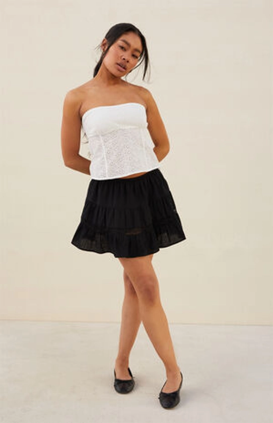 LA Hearts Strapless Eyelet Top | PacSun