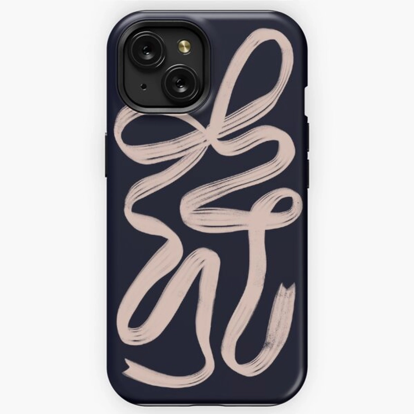 "Coquette Bow Iphone Case Dark Navy Blue Ribbon Lace" iPhone Case for Sale by Javiera Paz