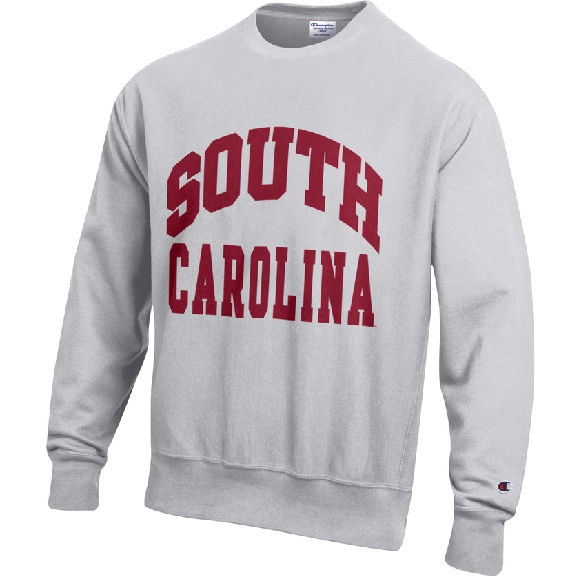 Mens CHAMPION gry South Carolina Gamecocks Reverse Weave Crew