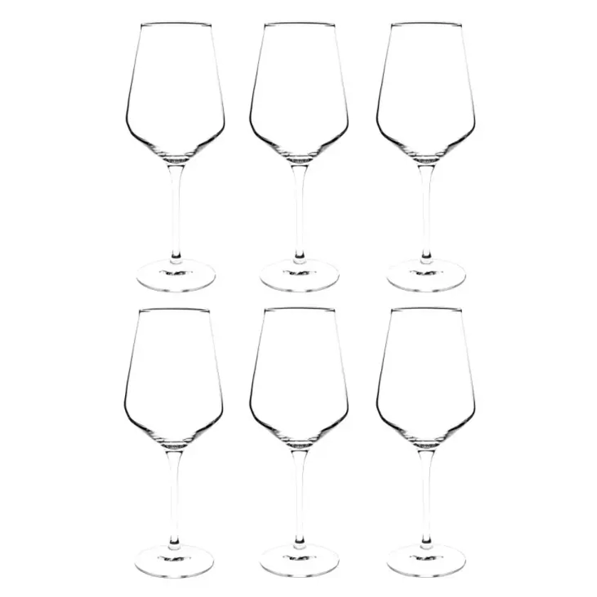 Verre à vin en verre transparent