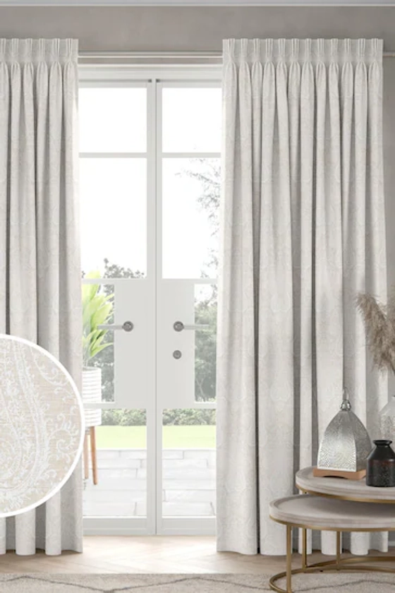 Buy Stone Fendi Made To Measure Curtains from the Next UK online shop