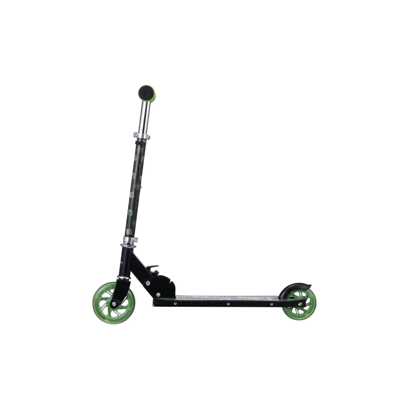 2-Wheel Minecraft Kick Scooter with Light-up Wheels, Foldable Scooter for Kids, Green - Walmart.com