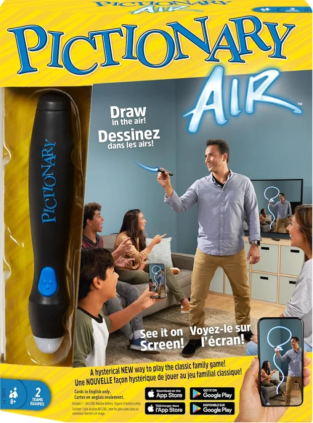 Buy Pictionary Air™ Drawing Game, Family Game with Light-up Pen and Clue Cards, Links to Smart Devices, Makes a Great Gift for 8 Year Olds and up Online at Low Prices in India - Amazon.in