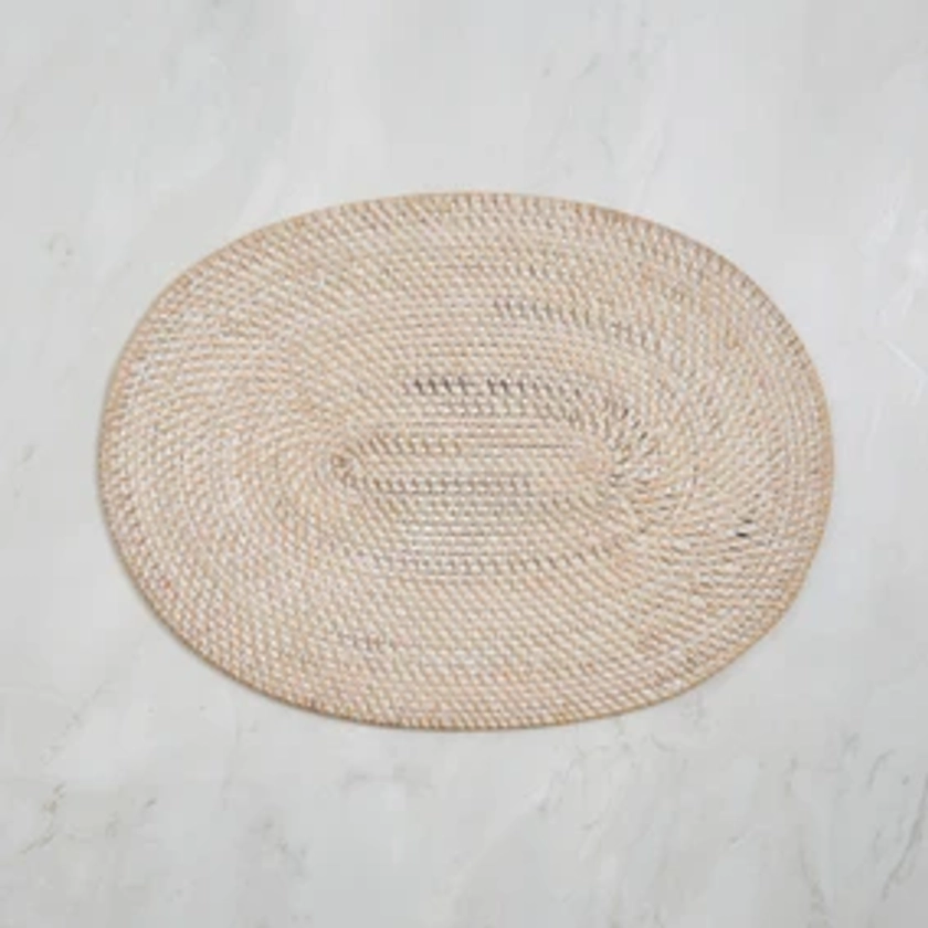 Churchgate Woven Rattan Oval Placemat