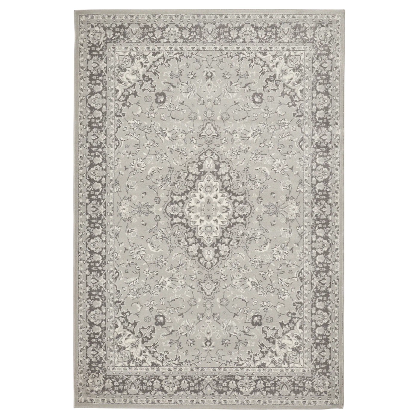 VEDBÄK rug, low pile, light grey, 133x195 cm - IKEA