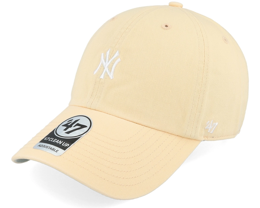 New York Yankees Base Runner Clean Up Apricot Dad Cap - 47 Brand cap | Hatstoreworld.com