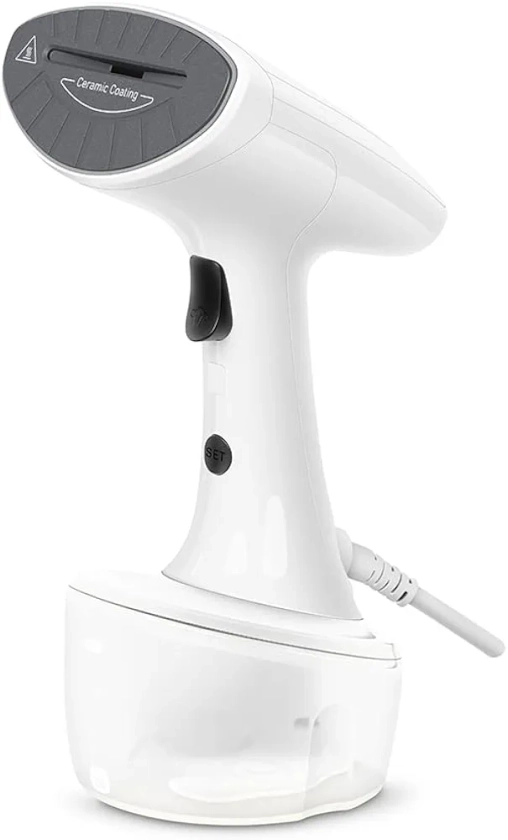 Wipro Handheld Garment Steamer - Lightweight & Compact |Two level Digital Control Steam Rate | Ceramic Soleplate | Vertical steaming | 1380 Watt Fast Heat up | Upto 20 g/min | Auto shut off : Amazon.in: Home & Kitchen