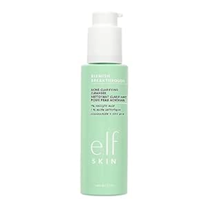 Amazon.com: e.l.f. SKIN Blemish Breakthrough Clarifying Cleanser, Gel Cleanser For Removing Makeup, Controlling Oil & Clarifying Pores, 1% Salicylic Acid : Beauty & Personal Care