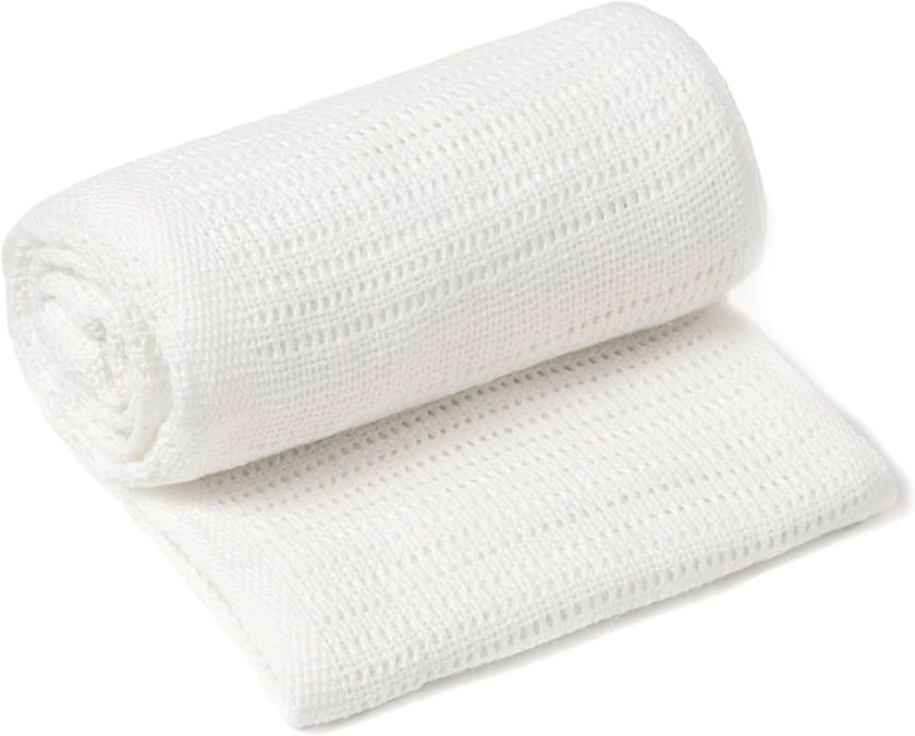 Clair de Lune Soft Cotton Cellular Baby Pram Blanket 90 x 70 cm (White) : Amazon.co.uk: Baby Products