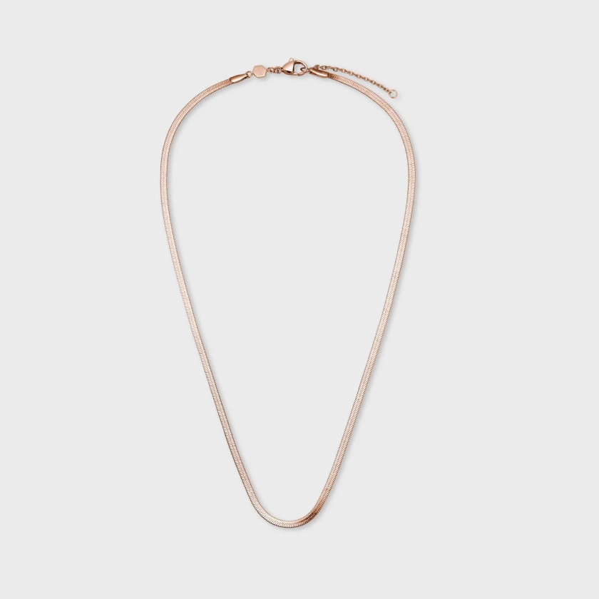 Essentielle Snake Necklace Rose Gold Colour