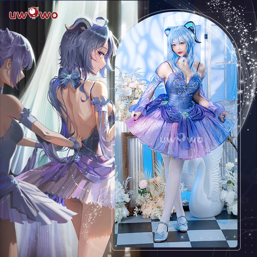 【In Stock】Uwowo Genshin Impact Fanart: Ganyu Ballet Dress Cosplay Cost