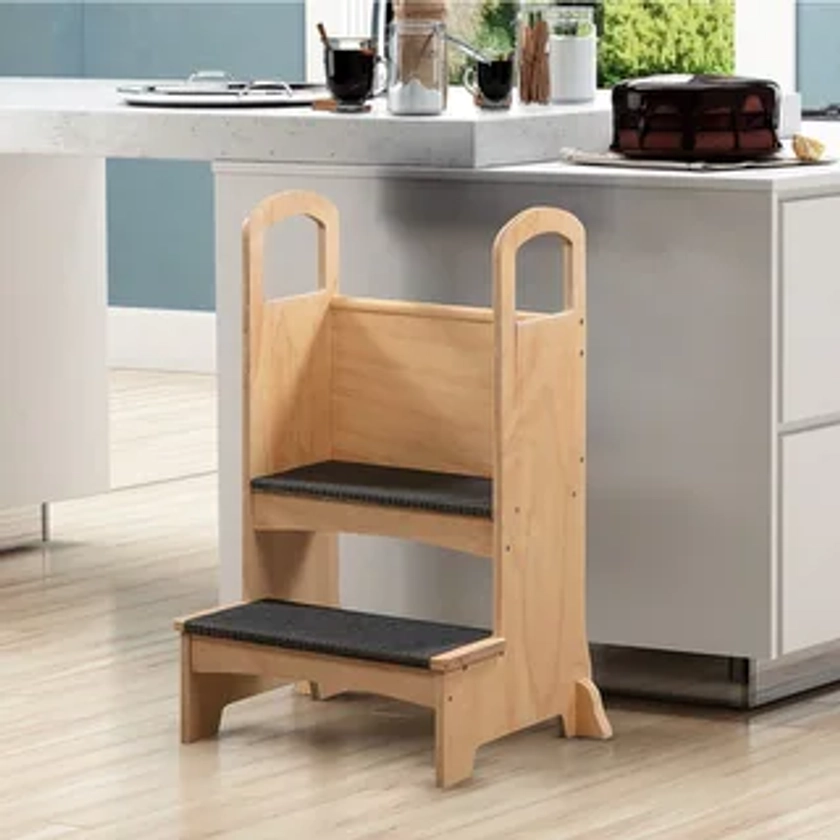 Kids Step To It Stool, Kitchen Step Stool for Kids, Wooden Stepping Stool with Anti-Slip Mat | Overstock.com Shopping - The Best Deals on Stepstools | 42692294